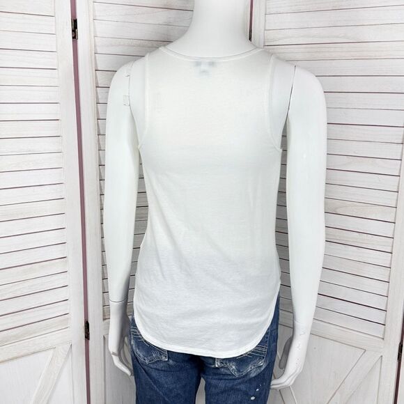 Express Sequin Front Tank Top Shirt White Purple Silver XS - Picture 5 of 11